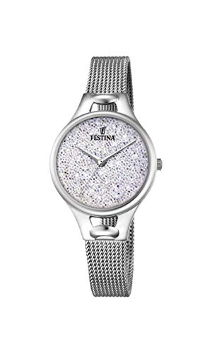 Festina Damen Analog Quarz Uhr mit Edelstahl Armband F20331/1 von Festina