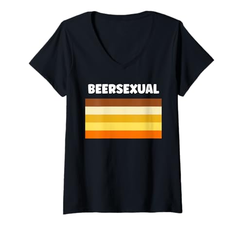Damen Parties Drinking Funny Quote Beer Lover Beersexual T-Shirt mit V-Ausschnitt Damen Parties Drinking Funny Quote Beer Lover Beersexual T-Shirt mit V-Ausschnitt von Festival Beersexual Funny quote Beer Lover