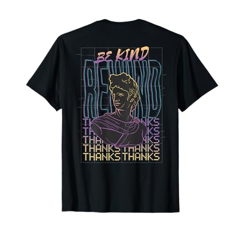 Backprint: Techno Vaporwave EDM Party Festival Be Kind T-Shirt Backprint: Techno Vaporwave EDM Party Festival Be Kind T-Shirt von Festival Outfit, Gadget und Festival Zubehör