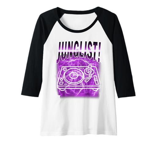 Damen Junglist Music DJ-Kostüm für Drum Bass Rave Violett Junglists Raglan Damen Junglist Music DJ-Kostüm für Drum Bass Rave Violett Junglists Raglan von Festival Stories
