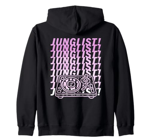 Pink Junglist Girl Drum & Bass DJ-Kostüm Dschungelmusik Kapuzenjacke Pink Junglist Girl Drum & Bass DJ-Kostüm Dschungelmusik Kapuzenjacke von Festival Stories