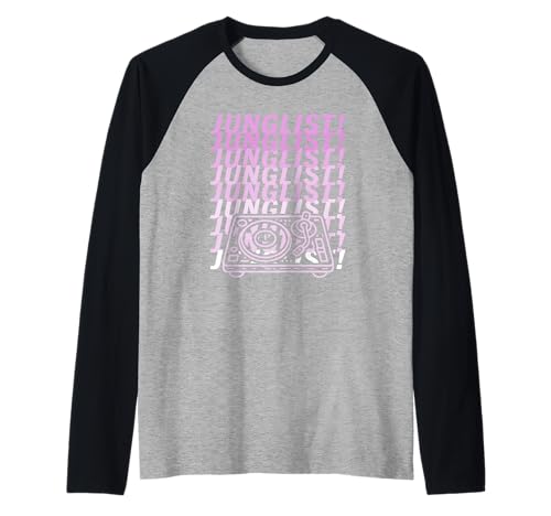Pink Junglist Girl Drum & Bass DJ-Kostüm Dschungelmusik Raglan Pink Junglist Girl Drum & Bass DJ-Kostüm Dschungelmusik Raglan von Festival Stories