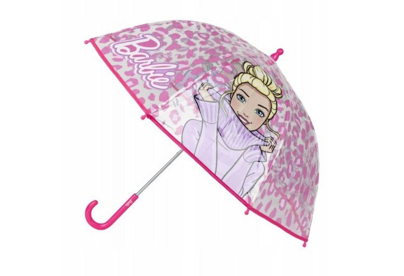 Festivalartikel Stockregenschirm Barbie Kinder Regenschirm Transparent – Lizenzierter Cerda Schirm von Festivalartikel