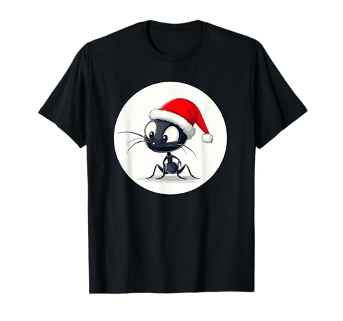 Lustiges Weihnachtsameisenkostüm für Jungen und Mädchen T-Shirt Lustiges Weihnachtsameisenkostüm für Jungen und Mädchen T-Shirt von Festive Ant with Santa Claus Hat