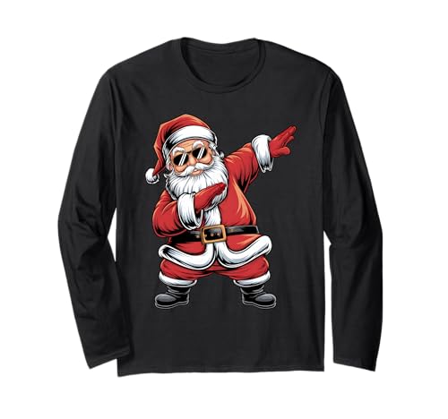Dabbing Santa Claus Dance Design für Kinder und Erwachsene Langarmshirt von Festive Apparel for All Kids at Christmas Eve