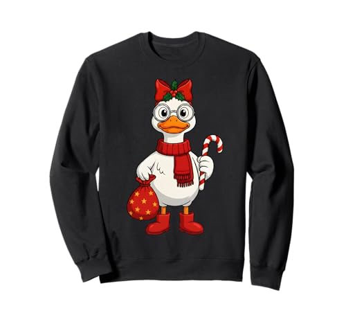 Weihnachtsgans-Outfit mit Zuckerstange für Kinder Sweatshirt Weihnachtsgans-Outfit mit Zuckerstange für Kinder Sweatshirt von Festive Goose Christmas Matching Outfits For Kids
