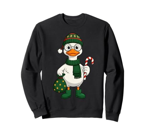 Weihnachtsgans-Outfit mit Zuckerstange für Kinder Sweatshirt Weihnachtsgans-Outfit mit Zuckerstange für Kinder Sweatshirt von Festive Goose Christmas Matching Outfits For Kids