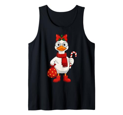Weihnachtsgans-Outfit mit Zuckerstange für Kinder Tank Top Weihnachtsgans-Outfit mit Zuckerstange für Kinder Tank Top von Festive Goose Christmas Matching Outfits For Kids