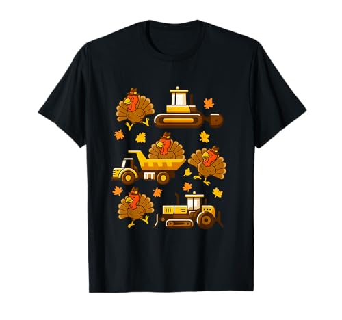 Kinder Thanksgiving Bauwagen Herbst Kleinkind T-Shirt Kinder Thanksgiving Bauwagen Herbst Kleinkind T-Shirt von Festive Harvest Tees
