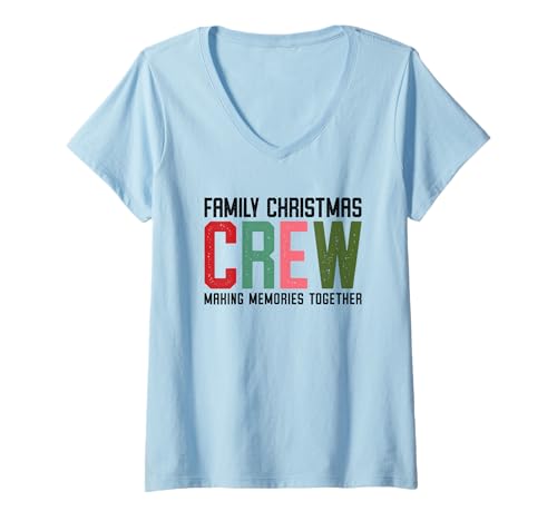 Damen Weihnachtsmannschaft Festliche Jahreszeit T-Shirt mit V-Ausschnitt Damen Weihnachtsmannschaft Festliche Jahreszeit T-Shirt mit V-Ausschnitt von Festive Holiday Crew Family Fun