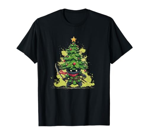 Lustiger Ninja im Weihnachtsbaum für Erwachsene und Kinder T-Shirt Lustiger Ninja im Weihnachtsbaum für Erwachsene und Kinder T-Shirt von Festive Ninja Outfit