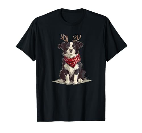 Feiern Sie Weihnachten mit diesem Geweihhund für Jungen und Mädchen T-Shirt Feiern Sie Weihnachten mit diesem Geweihhund für Jungen und Mädchen T-Shirt von Festive Pets with Antler