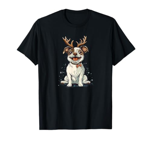 Festliches Hund mit Geweih Kostüm für Jungen und Mädchen T-Shirt Festliches Hund mit Geweih Kostüm für Jungen und Mädchen T-Shirt von Festive Pets with Antler