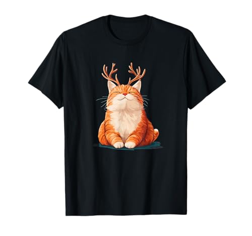 Festliches Katze mit Geweih Kostüm für Jungen und Mädchen T-Shirt Festliches Katze mit Geweih Kostüm für Jungen und Mädchen T-Shirt von Festive Pets with Antler