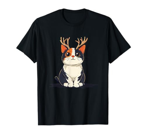 Winter Wonderland Katze mit Geweih für Erwachsene und Kinder T-Shirt Winter Wonderland Katze mit Geweih für Erwachsene und Kinder T-Shirt von Festive Pets with Antler