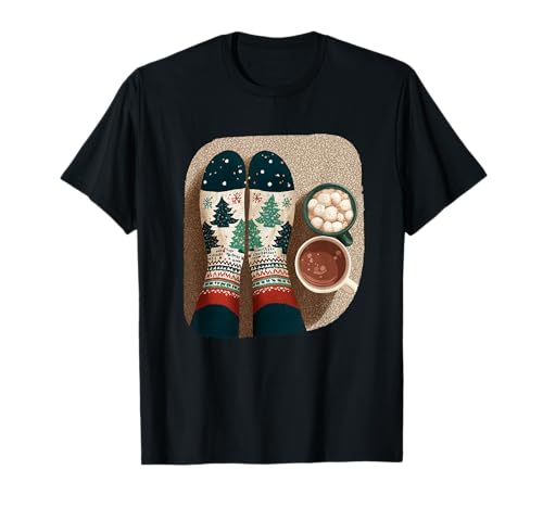 Gemütliche Weihnachtssocken Kostüm für Jungen und Mädchen T-Shirt Gemütliche Weihnachtssocken Kostüm für Jungen und Mädchen T-Shirt von Festive Socks Outfit