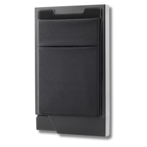 Festland DESIGN® Slim Wallet Kartenetui Kreditkartenetui Damen & Herren Mini Geldbörse mit RFID-Schutz - POP-UP Card Holder Kartenhalter Klein - EC Karten Geldbeutel Portemonnaie Schwarz von Festland DESIGN