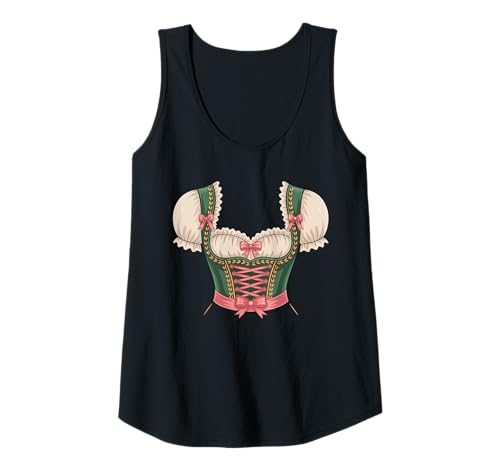 Damen Bayrisches Kostüm Dirndl Oktoberfest Tank Top Damen Bayrisches Kostüm Dirndl Oktoberfest Tank Top von Festliche Bayrische Kostümdesigns