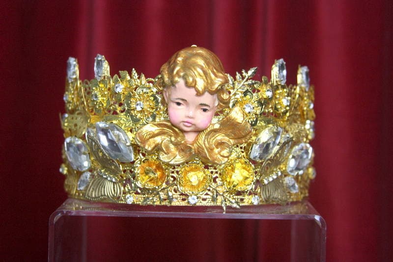 Alta Moda Putti Kristall Klar Barock Rokooko Gold Putte Engel Krone Tiara von FestyDesigns