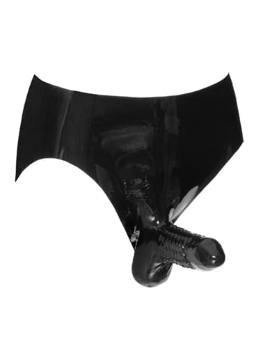 Fetisso Slip with Condom Underwear Black Large von Fetisso