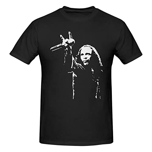 Ronnie Star James Star Dio Herren-Kurzarm-T-Shirt, lässige, stilvolle, taillierte Elastizitäts-T-Shirts für Männer und Frauen, Baumwoll-T-Shirt Ronnie Star James Star Dio Herren-Kurzarm-T-Shirt, lässige, stilvolle, taillierte Elastizitäts-T-Shirts für Männer und Frauen, Baumwoll-T-Shirt von Fett