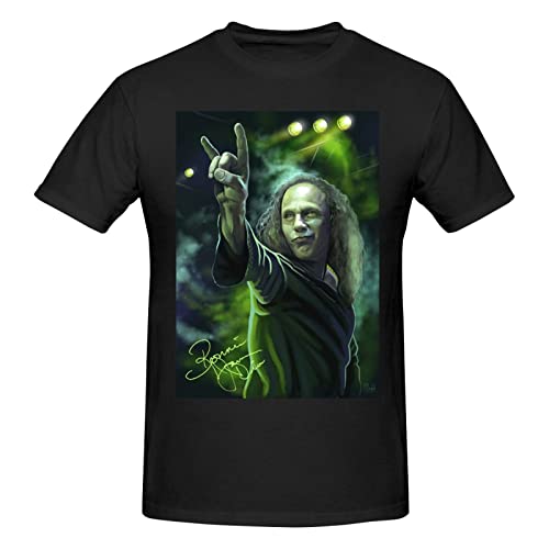 Ronnie Star James Star Dio Herren-Kurzarm-T-Shirt, lässige, stilvolle, taillierte Elastizitäts-T-Shirts für Männer und Frauen, Baumwoll-T-Shirt von Fett
