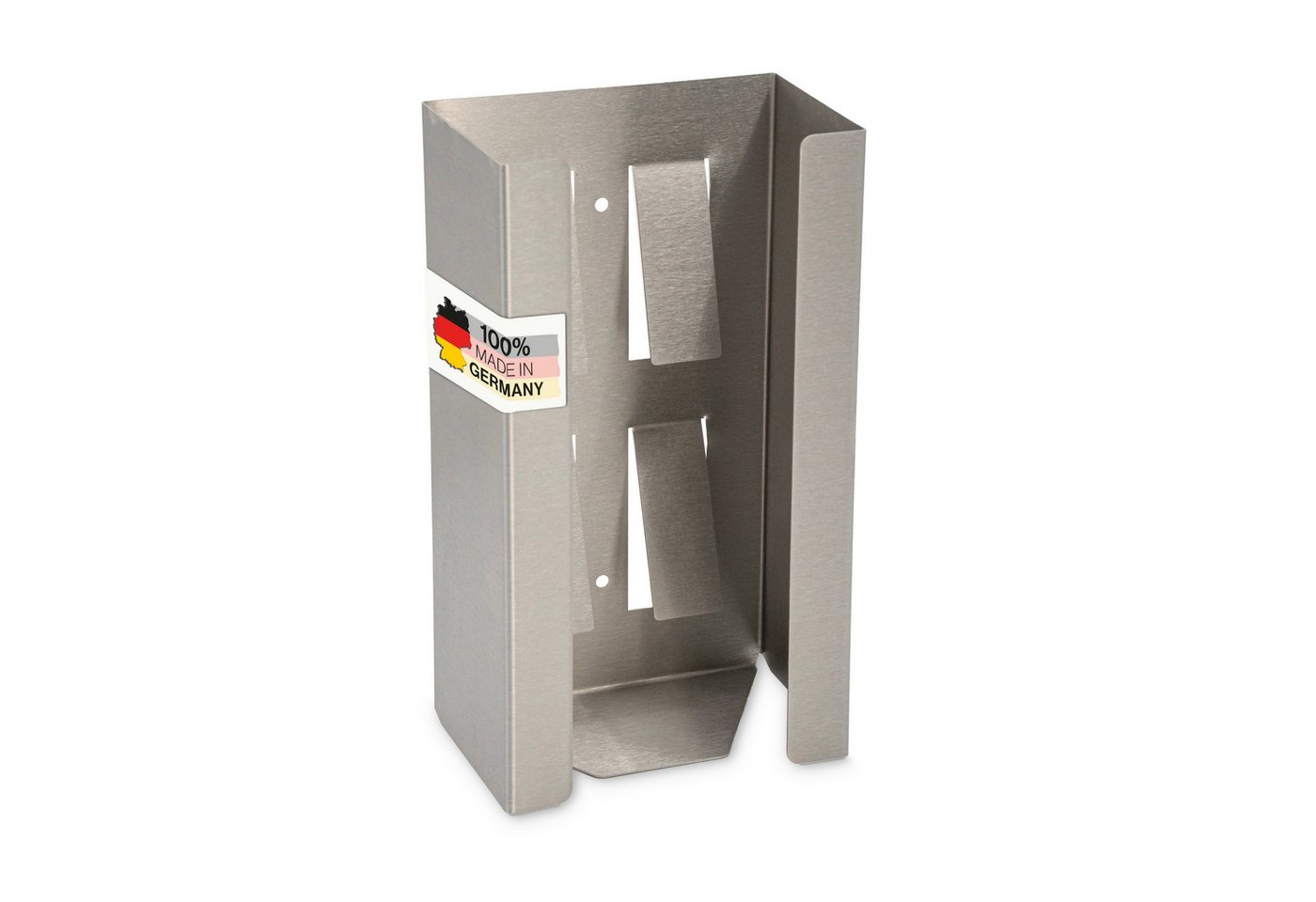 Feuerfest 123 GmbH Einweghandschuhe Wandhalterung zum Bohren - Handschuhspender aus Edelstahl Handschuhbox Halterung - Made in Germany von Feuerfest 123 GmbH