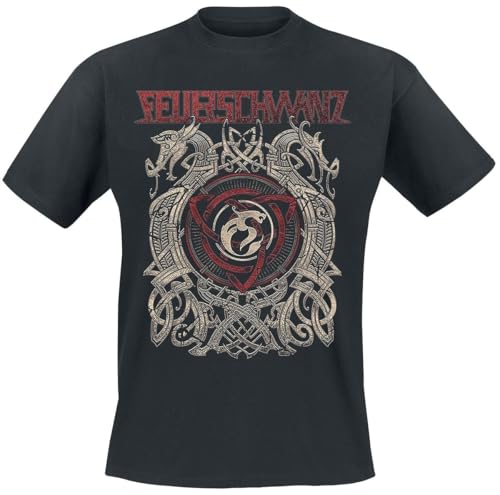 Feuerschwanz Celtic Cirlce Männer T-Shirt schwarz XXL 100% Baumwolle Band-Merch, Bands von Feuerschwanz