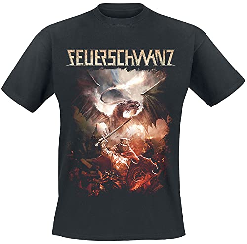 Feuerschwanz Das elfte Gebot Männer T-Shirt schwarz S 100% Baumwolle Band-Merch, Bands von Feuerschwanz