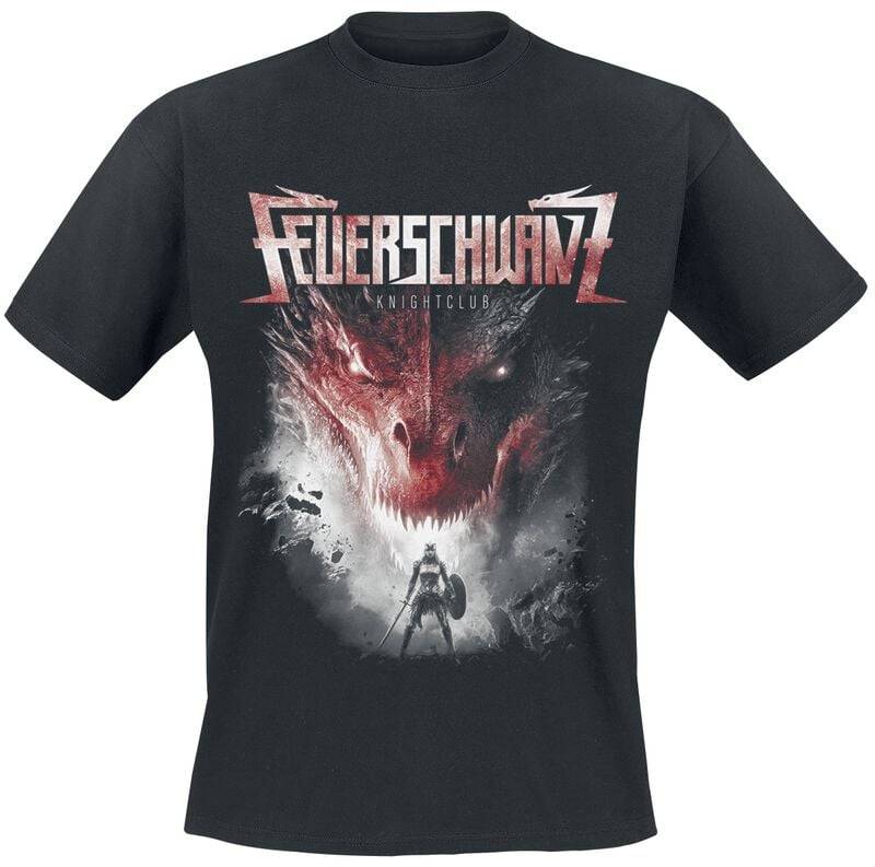 Feuerschwanz T-Shirt - Knightclub Cover - S bis 4XL - für Männer - Größe S - schwarz  - Lizenziertes Merchandise! von Feuerschwanz