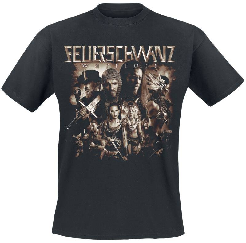 Feuerschwanz Warriors T-Shirt schwarz in XL von Feuerschwanz