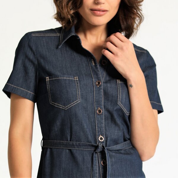 Feuervogl Shirtdress KAYSA Hemdblusenkleid aus LIGHT DENIM in classic blue von Feuervogl