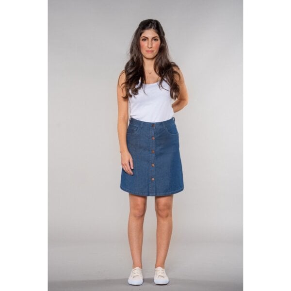 Feuervogl Sonia | A-shape Skirt | LightDenim von Feuervogl