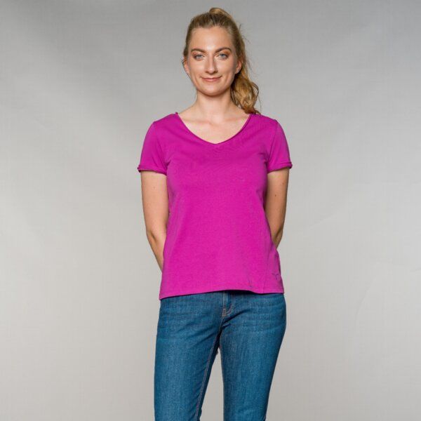 Feuervogl fv-Ame:lie | T-Shirt | V-Neck | Open hem von Feuervogl