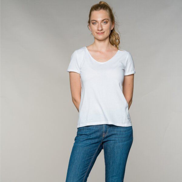 Feuervogl fv-Ame:lie | T-Shirt | V-Neck | Open hem von Feuervogl
