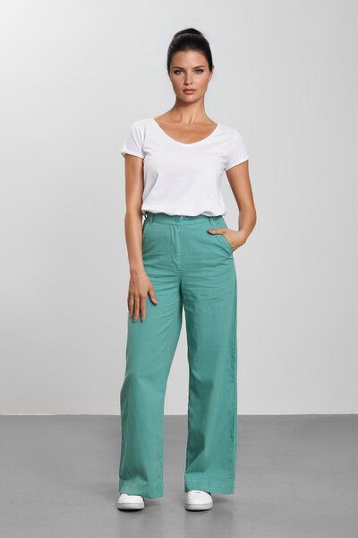 Feuervogl fv-FR:051 Wide Leg | High Waist | Cotton-Linen-Mix von Feuervogl