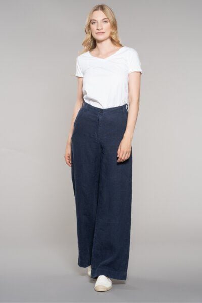 Feuervogl fv-Fr:051 | Weites Bein | Hohe Taille | Pure Linen Feuervogl fv-Fr:051 | Weites Bein | Hohe Taille | Pure Linen von Feuervogl