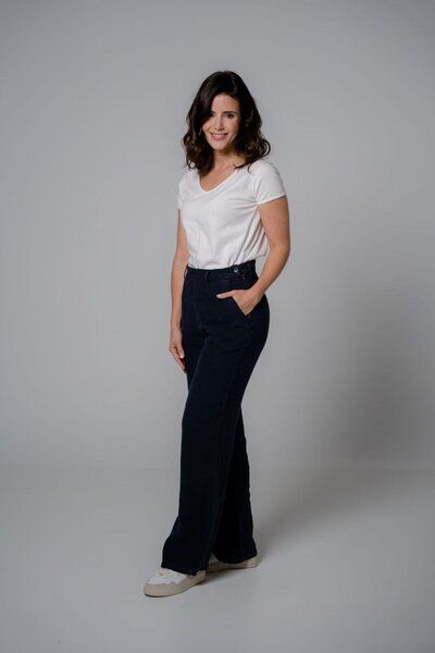 Feuervogl fv-Fre:ya | High Waist | Straight Relaxed | Side Zip | Linen von Feuervogl