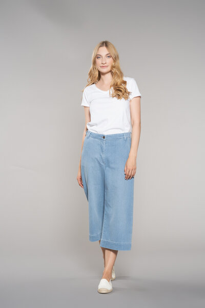 Feuervogl fv-Fred:rika | Weites Bein | Hohe Taille | Culotte Jeans | Hyperflex von Feuervogl