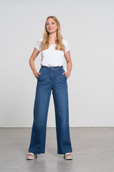 Feuervogl fv-Fyl:la | Wide Leg | High Waist | Pleat | Pure Denim von Feuervogl