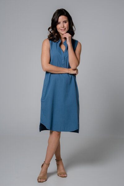 Feuervogl fv-Ki:ki Shirt Dress | A-shape | Sleeveless | Cotton-Linen-Mix Feuervogl fv-Ki:ki Shirt Dress | A-shape | Sleeveless | Cotton-Linen-Mix von Feuervogl