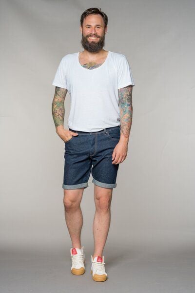 Feuervogl fv-Lin:us | Denim Bermuda | Hemp Denim von Feuervogl