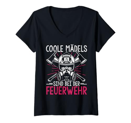 Damen COOLE MÄDELS SIND BEI DER Feuerwehr Frauen Mädchen T-Shirt mit V-Ausschnitt Damen COOLE MÄDELS SIND BEI DER Feuerwehr Frauen Mädchen T-Shirt mit V-Ausschnitt von Feuerwehr Frauen Mädchen Design