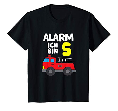 Kinder Alarm Ich Bin 5 Kinder 5. Geburtstag Feuerwehr T-Shirt Kinder Alarm Ich Bin 5 Kinder 5. Geburtstag Feuerwehr T-Shirt von Feuerwehr Geburtstag Kinder