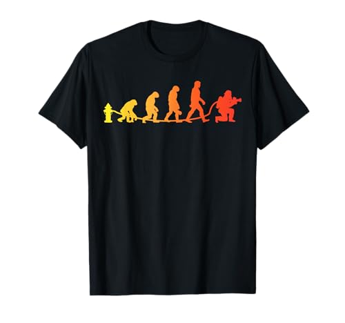 Feuerwehrmann Evolution Freiwillige Feuerwehr Kinder Männer T-Shirt Feuerwehrmann Evolution Freiwillige Feuerwehr Kinder Männer T-Shirt von Feuerwehr Geschenke für Jungs & Feuerwehrmänner