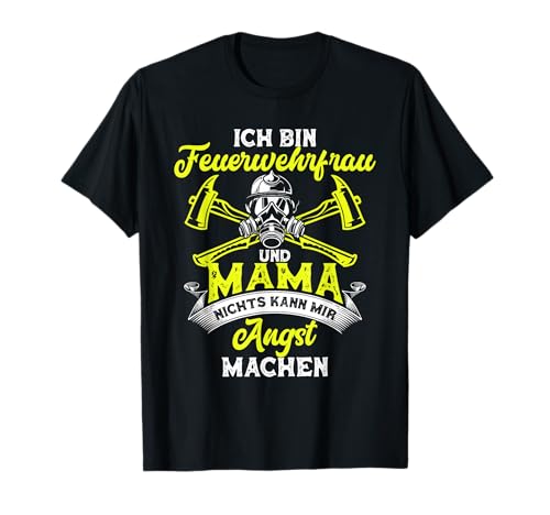 Feuerwehrfrau Und Mama Freiwillige Feuerwehr Berufsfeuerwehr T-Shirt Feuerwehrfrau Und Mama Freiwillige Feuerwehr Berufsfeuerwehr T-Shirt von Feuerwehr Geschenke & Sprüche für Feuerwehrleute