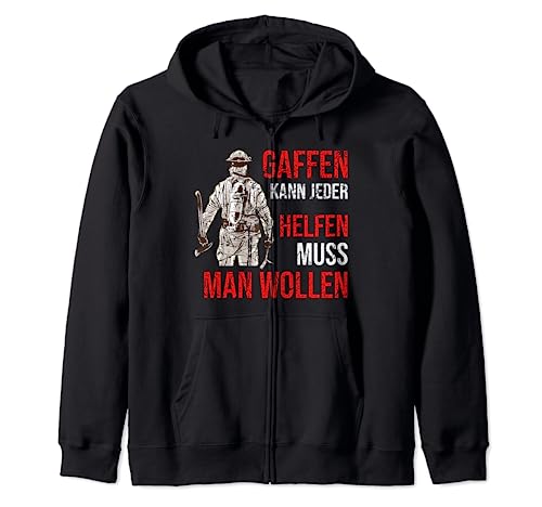 Gaffen kann jeder Helfen muss man wollen Feuerwehr Kapuzenjacke Gaffen kann jeder Helfen muss man wollen Feuerwehr Kapuzenjacke von Feuerwehr Helden