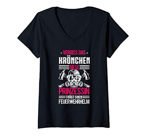 Damen Feuerwehrfrau Feuerwehr Prinzessin HLF Feuerwehrhelm Mädchen T-Shirt mit V-Ausschnitt Damen Feuerwehrfrau Feuerwehr Prinzessin HLF Feuerwehrhelm Mädchen T-Shirt mit V-Ausschnitt von Feuerwehr Prinzessin & Feuerwehrfrau Geschenke