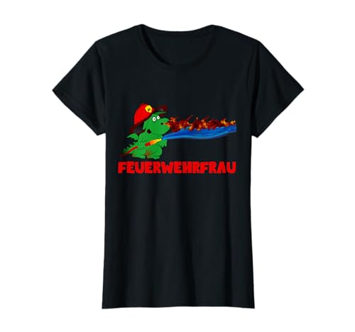 Kleine Feuerwehrfrau Design der Feuerwehr Drachen Mädchen T-Shirt von Feuerwehr Shop für Jung und Alt