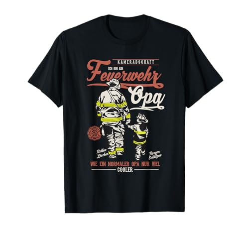 Feuerwehr Opa Sprüche - Feuerwehrmann Herren Feuerwehr T-Shirt von Feuerwehr Spruch Feuerwehrmann Großvater